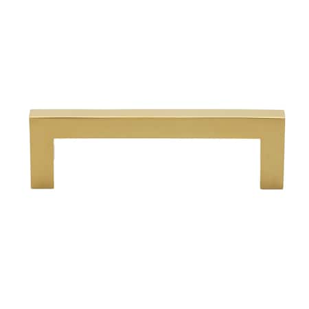 Gliderite Hardware 3-3/4 in. Center to Center Solid Square Bar Pull Brass Gold 21683-96-BG-1